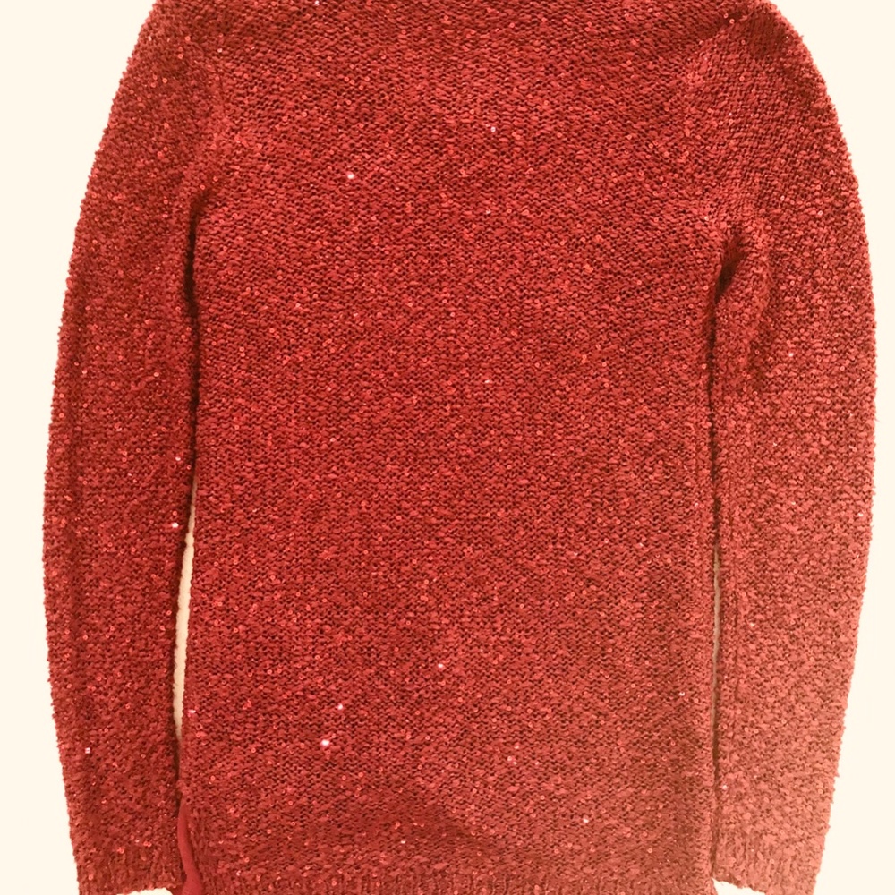 Apt 9 sparkly red sweater - Picture 2 of 3